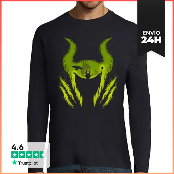 Camiseta Hombre Manga Larga Hada Del Mal LaTostadora