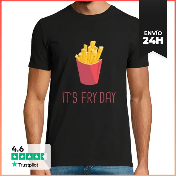 Camiseta Hombre Clásica It Is Fry Day LaTostadora
