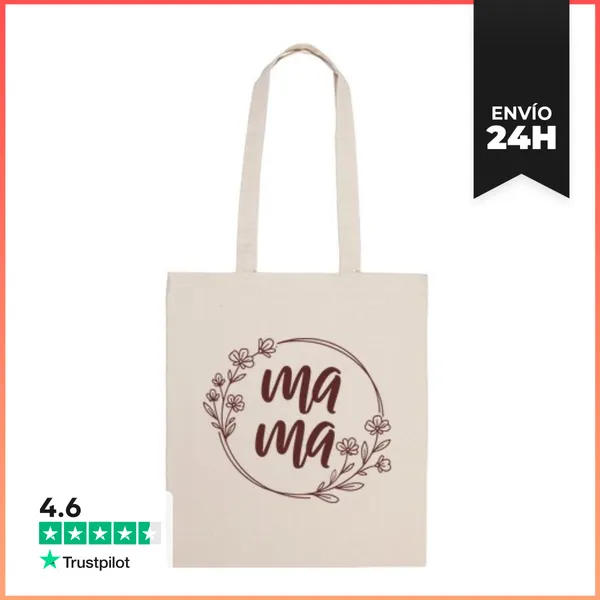 Bolsa De Tela MAMA FLORAL FLORES PRIMAVERA LaTostadora