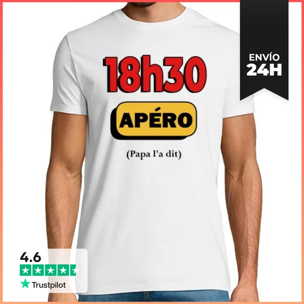 Camiseta Hombre Clásica Aperitivo 18h30 LaTostadora