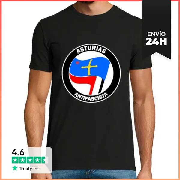 Camiseta Hombre Clásica Asturias Antifascista LaTostadora