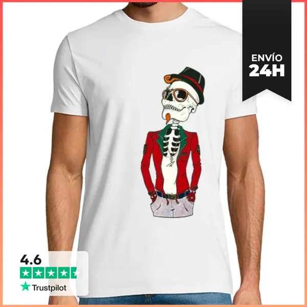 Camiseta Hombre Clásica Esqueleto LaTostadora