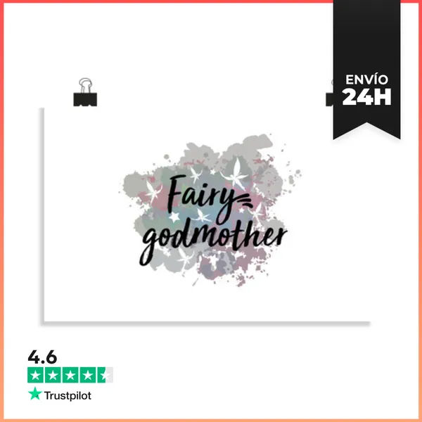 Póster Horizontal Linda Hada Madrina Para Madrinas O LaTostadora