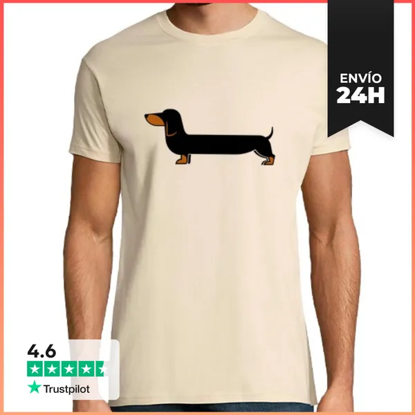 Camiseta Hombre Clásica LONG DACHSHUND LaTostadora