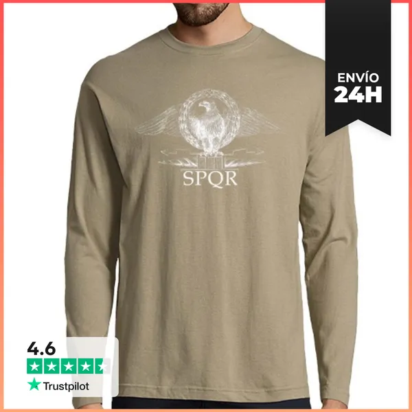 Camiseta Hombre Manga Larga S.P.Q.R LaTostadora