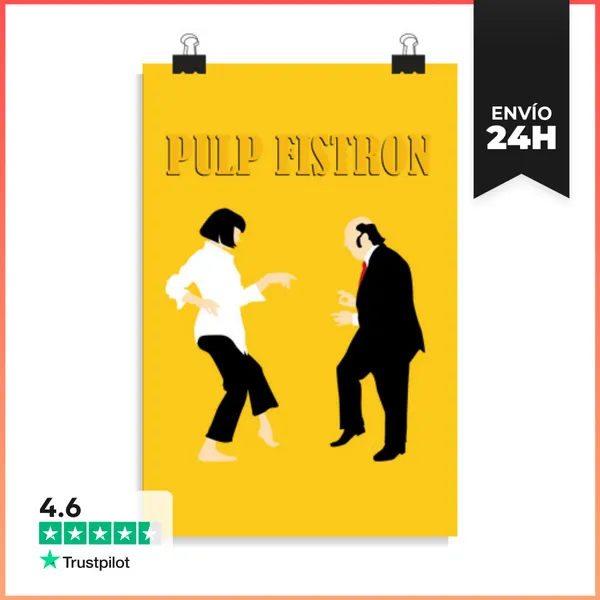 Póster Vertical Pulp Fistron Texto (20 X 30 Cm) LaTostadora