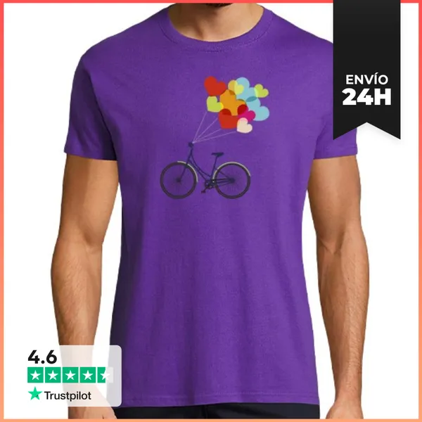Camiseta Hombre Clásica Bike Love LaTostadora