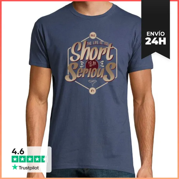 Camiseta Hombre Clásica Hombre, Manga Corta, Denim, Calidad Extra