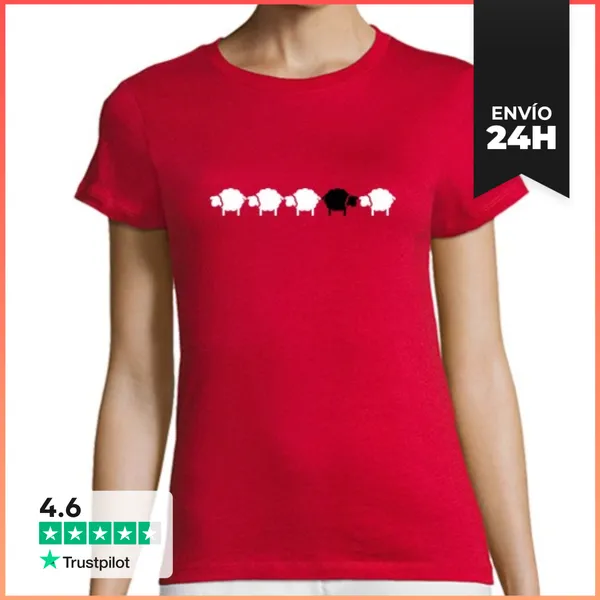 Camiseta Mujer Clásica Oveja Negra LaTostadora