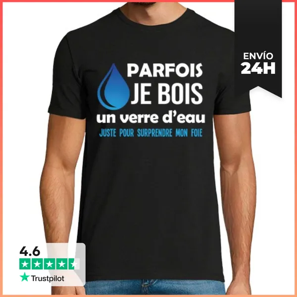 Camiseta Hombre Clásica Humor Alcohol Frases Divertidas