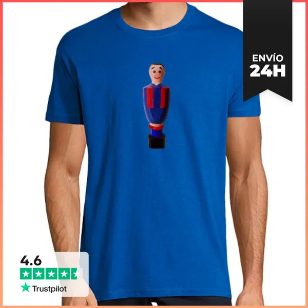 Camiseta Hombre Clásica Hombre, Manga Corta, Azul Royal, Calidad