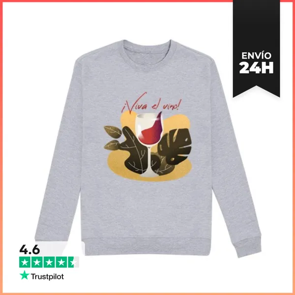 Sudadera Unisex Viva El Vino - Sudadera LaTostadora