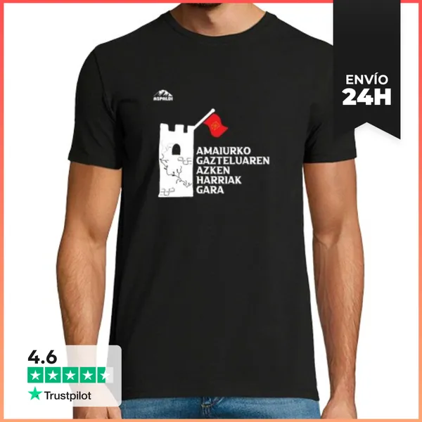 Camiseta Hombre Clásica Aspal Amaiur Beltza LaTostadora