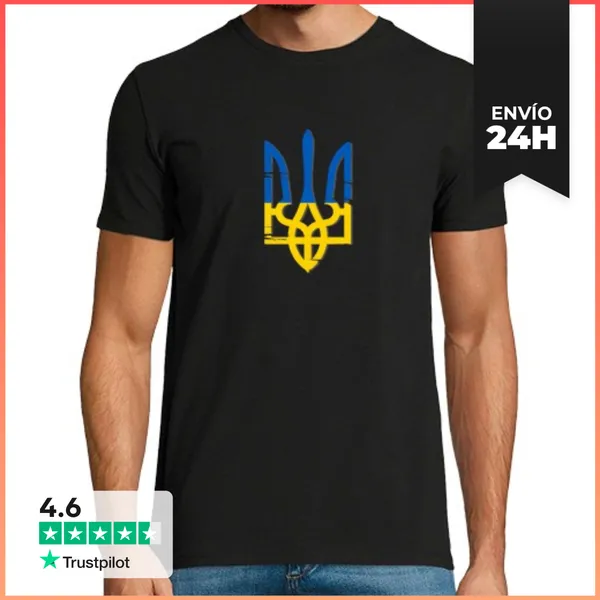 Camiseta Hombre Clásica Símbolo De Ucrania LaTostadora