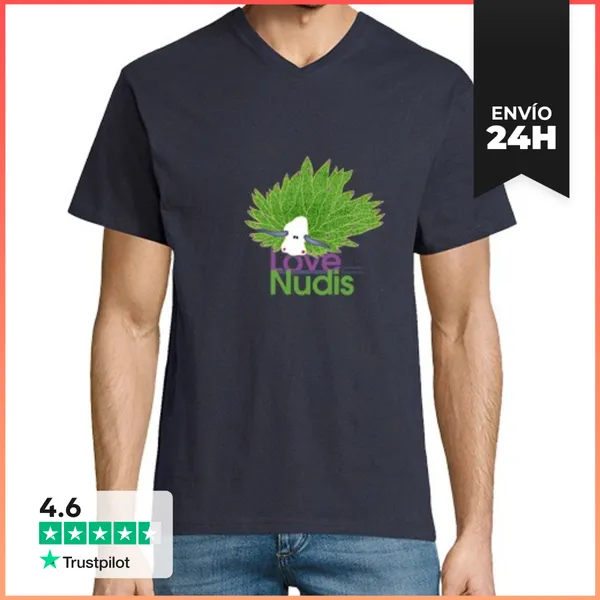 Camiseta Hombre, Cuello Pico Love Nudibranquios LaTostadora