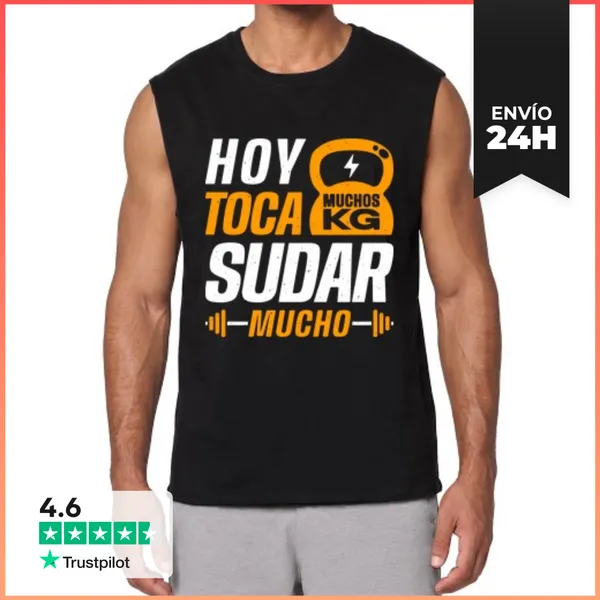 Camiseta Sin Mangas Hoy Toca Sudar LaTostadora