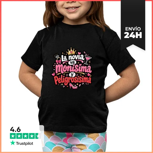 Camiseta Clásica Para Niños La Novia Va Monísima Y Peligrosísima