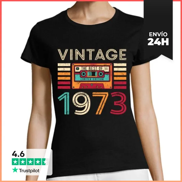 Camiseta Mujer Clásica Vintage 1973 LaTostadora