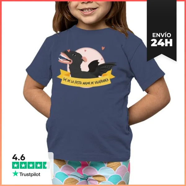 Camiseta Clásica Para Niños Camiseta FESTA MAJOR Vilafranca DRAC