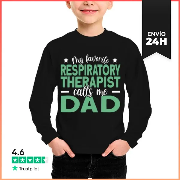 Camiseta Manga Larga Para Niños Mens Mi Terapeuta Respiratorio