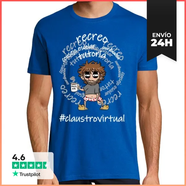 Camiseta Hombre Clásica Cansado Blanco LaTostadora
