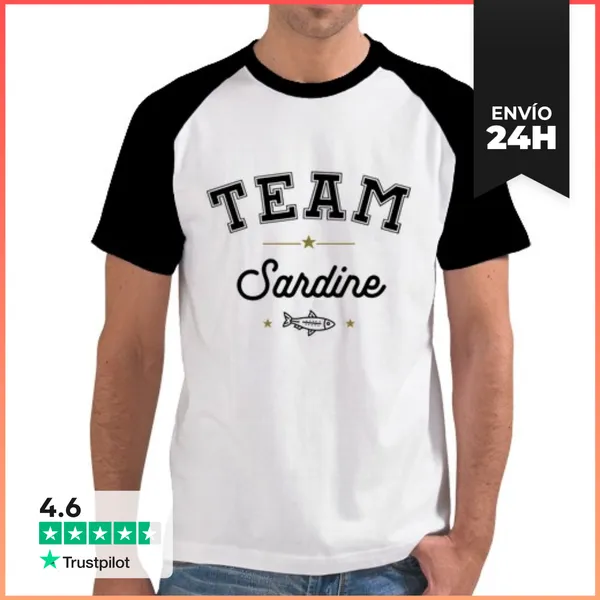 Camiseta Hombre, Estilo Béisbol Equipo De Sardinas Comedores De