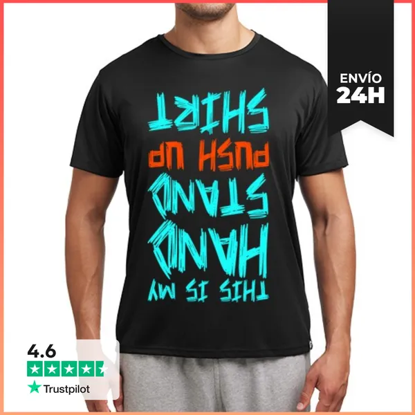 Camiseta Deportiva Hombre Hand Stand Push Up - CrossFit