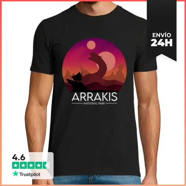 Camiseta Hombre Clásica Arrakis Parque Nacional LaTostadora