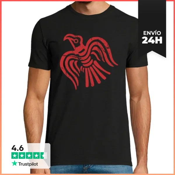 Camiseta Hombre Clásica Raven Bannerlord Nordic Myth Vikingo