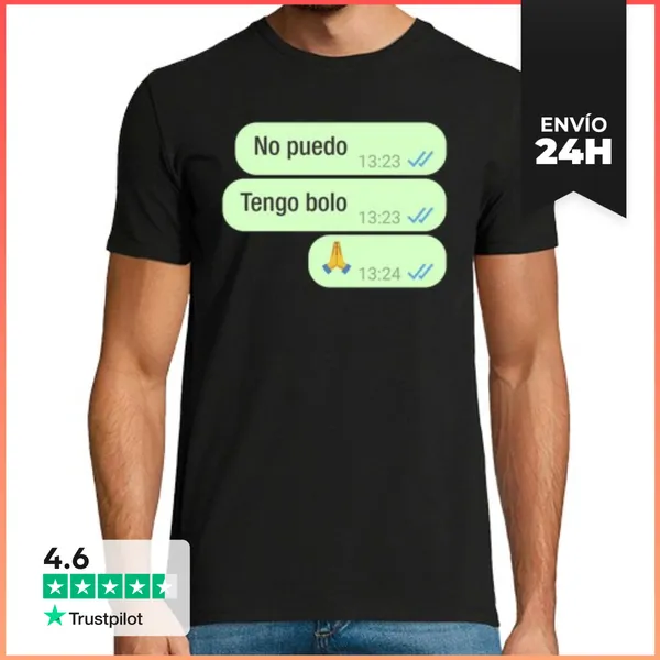 Camiseta Hombre Clásica NO PUEDO, TENGO BOLO LaTostadora