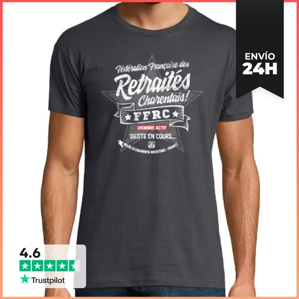 Camiseta Hombre Clásica Charentais Jubilados (blanco) LaTostadora