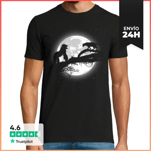 Camiseta Hombre Clásica Gorila Vs Pantera LaTostadora