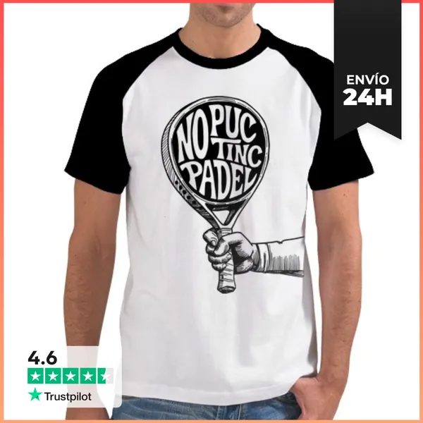 Camiseta Hombre, Estilo Béisbol No Puc Tinc Pàdel LaTostadora