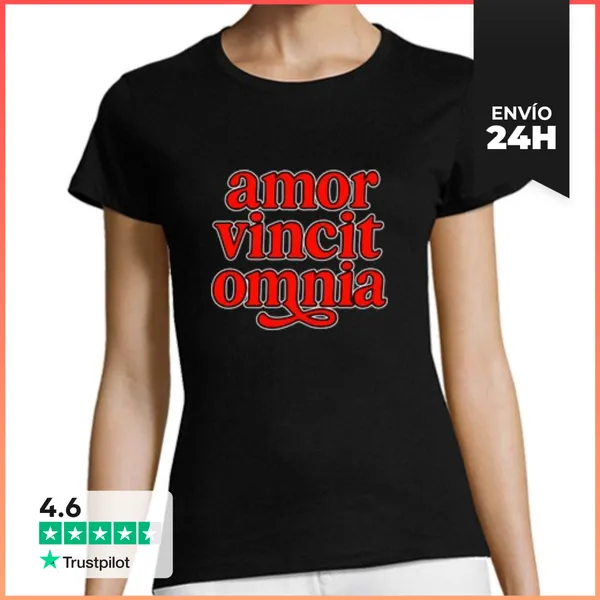 Camiseta Mujer Clásica Amor Vincit Omnia LaTostadora
