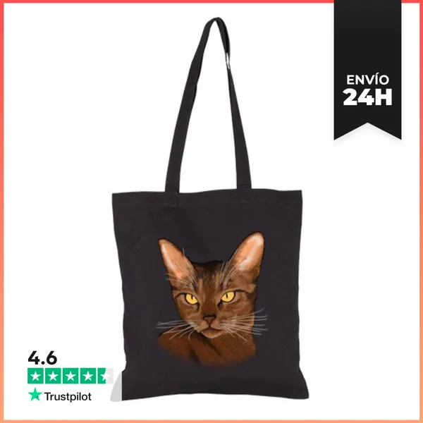 Bolsa De Tela Retrato De Gato Abisinio LaTostadora