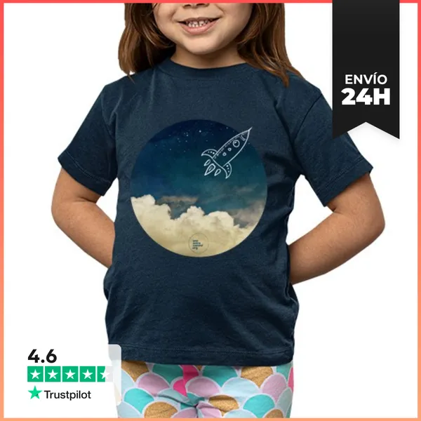 Camiseta Clásica Para Niños Cohete Unoentrecienmil LaTostadora
