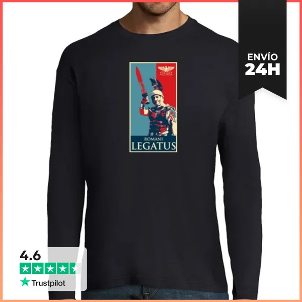 Camiseta Hombre Manga Larga Legado Romano LaTostadora