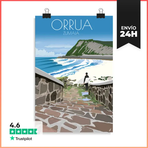Póster Vertical Orrua Zumaia LaTostadora