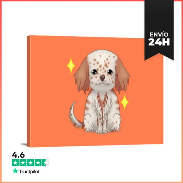 Lienzo Horizontal Setter Inglés LaTostadora