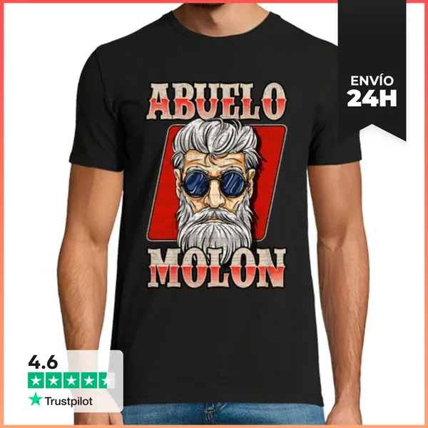 Camiseta Hombre Clásica Abuelo Molón Regalo Día Del Padre Para