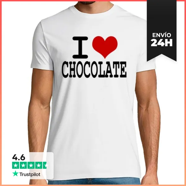 Camiseta Hombre Clásica Amo El Chocolate LaTostadora