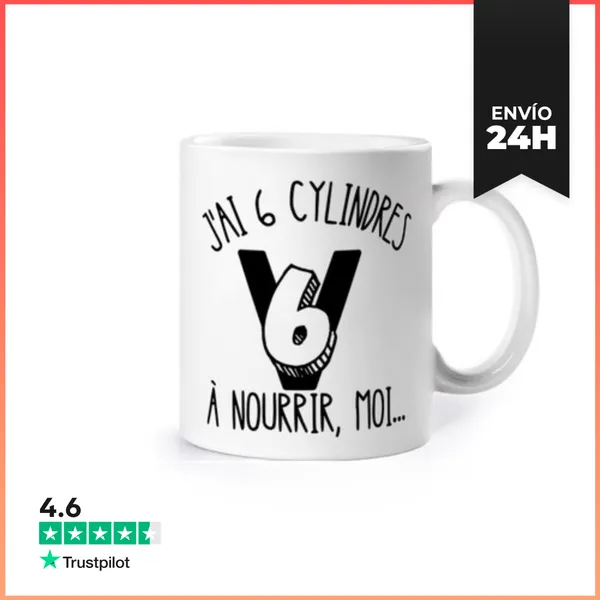 Taza 6 Cilindros Para Alimentar LaTostadora