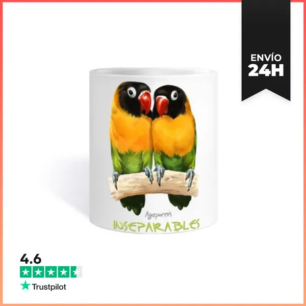 Taza Inseparables Agapornis LaTostadora