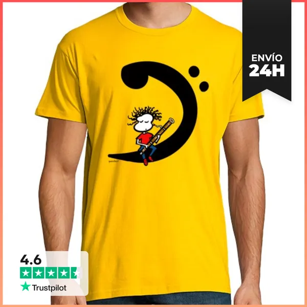 Camiseta Hombre Clásica Bassoon Life LaTostadora