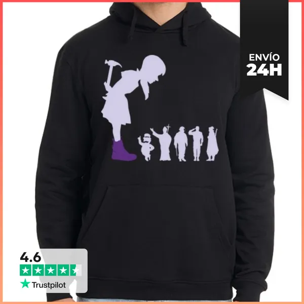 Sudadera Unisex Con Capucha Muller 02 - Malva LaTostadora