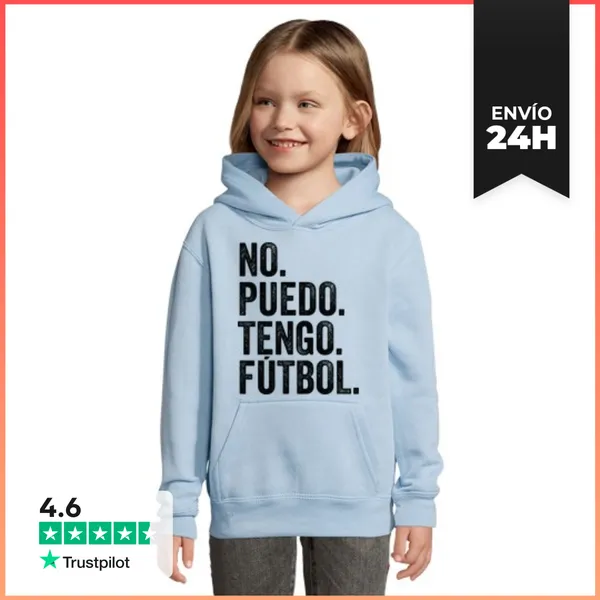 Sudadera Para Niños Con Capucha NO PUEDO TENGO FÚTBOL RETRO