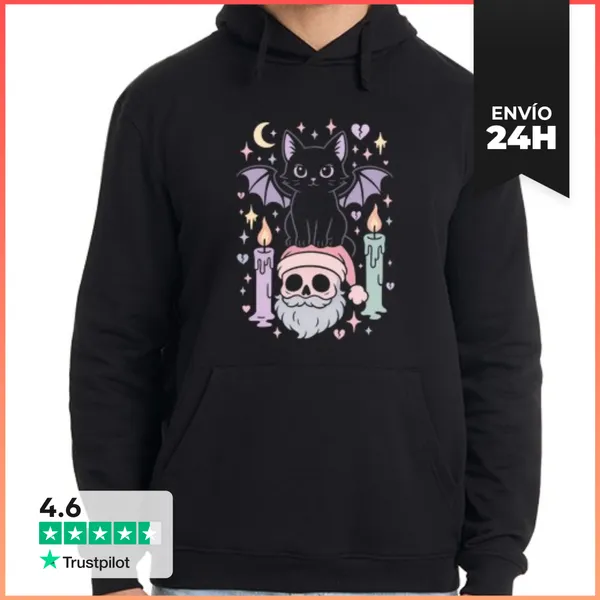 Sudadera Unisex Con Capucha Pastel Gótico Navidad Gótico Pastel