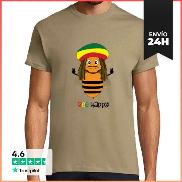 Camiseta Hombre Clásica BEE Happy LaTostadora