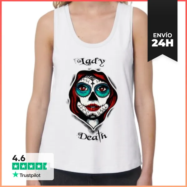 Camiseta Mujer Sin Mangas, Loose Fit Lady Death LaTostadora