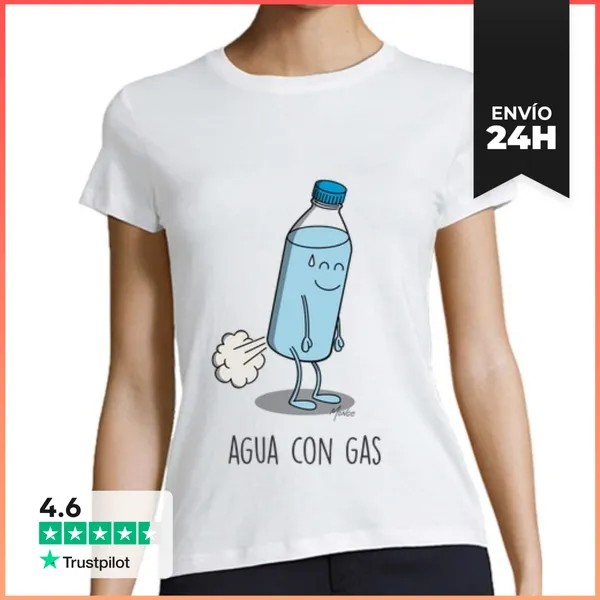 Camiseta Mujer Clásica Agua Con Gas LaTostadora